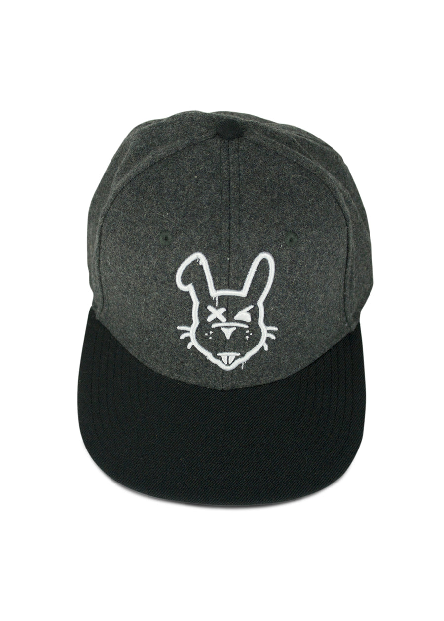 Rabbit Drip Hat - Charcoal & Black