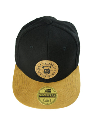 CK Leather Rabbit Patch Hat - Black Wool
