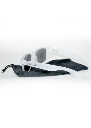 CK Script Frosted Clear Sunglasses
