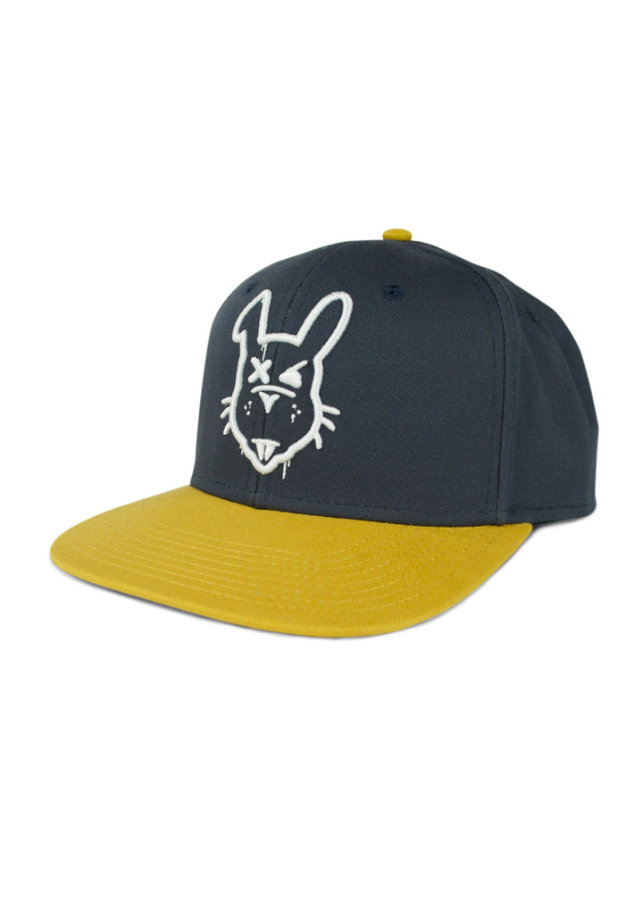 Rabbit Drip Hat - Navy & Mustard