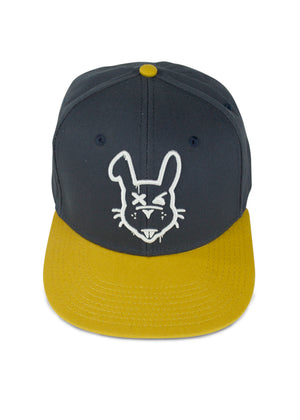 Rabbit Drip Hat - Navy & Mustard